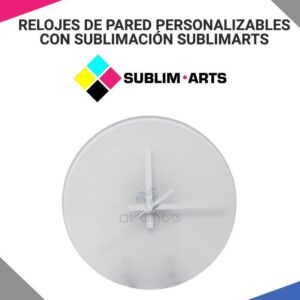 Reloj de Vidrio Circular para Sublimación 20 cm y 18.5 cm