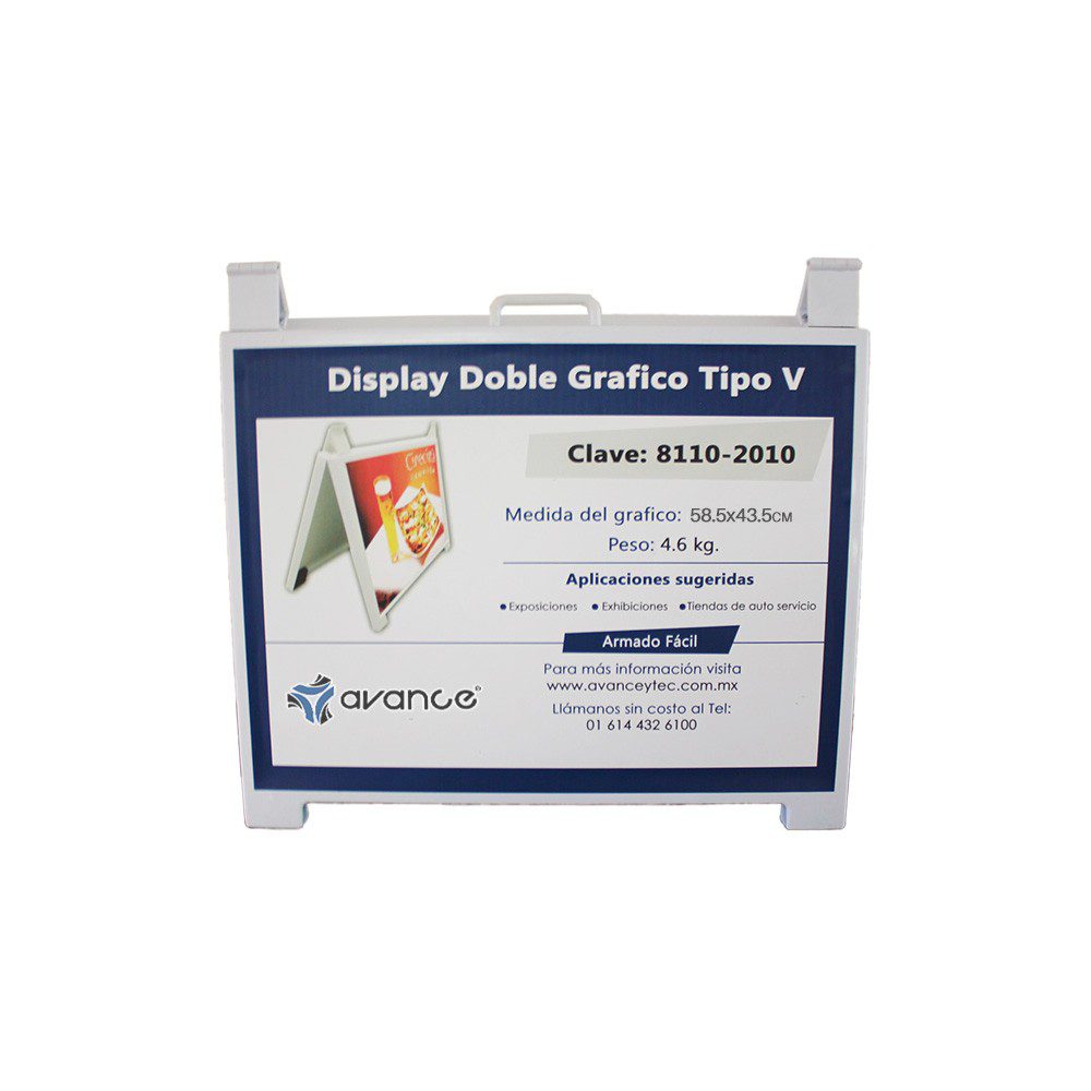 Display Doble Gráfico Tipo V Blanco